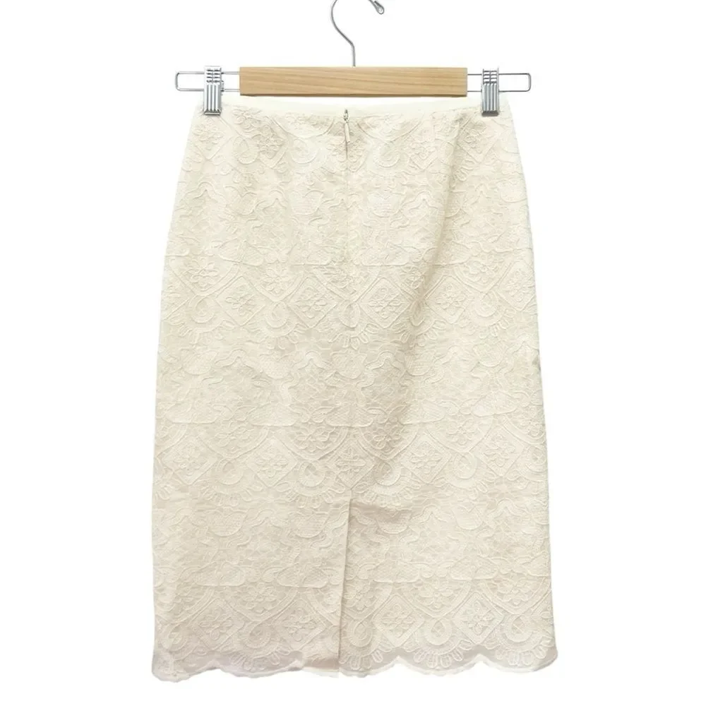 Tory Burch Aurelia Lace Top & Debra Skirt Set Cream Ivory Size 0 Matching Outfit